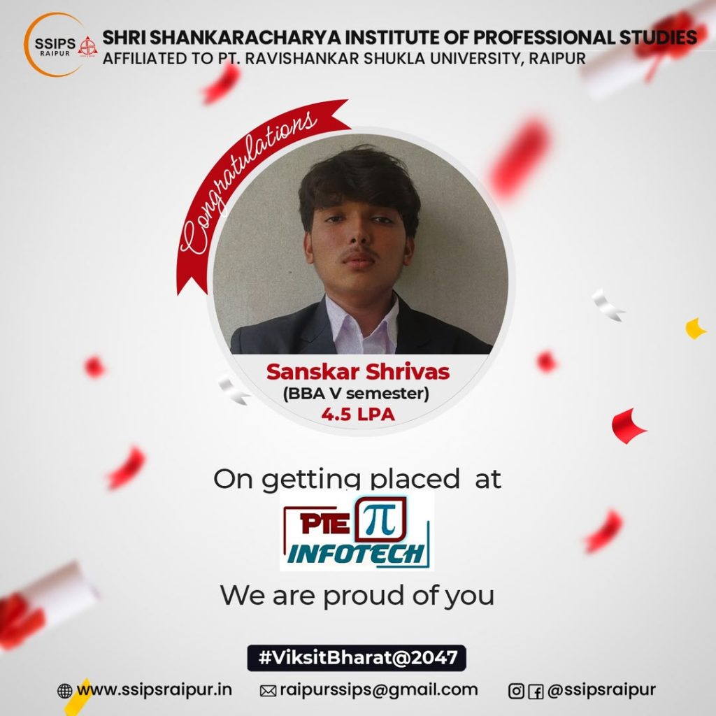 Placement at SSIPS, Raipur
