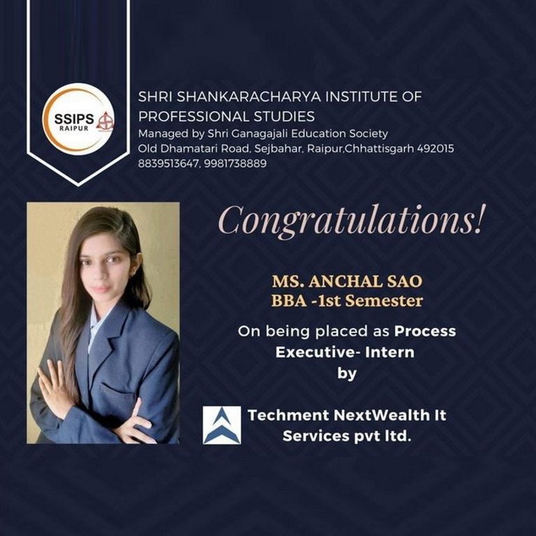 Placement at SSIPS, Raipur