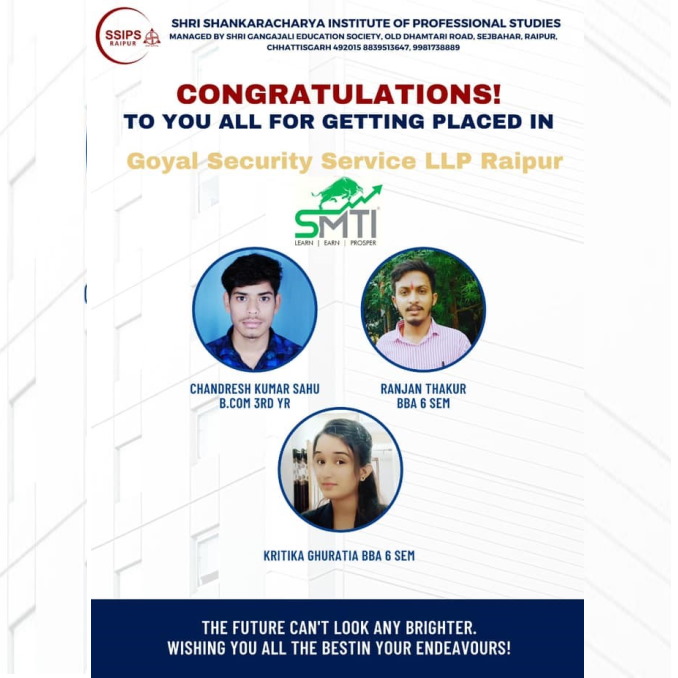 Placement at SSIPS, Raipur